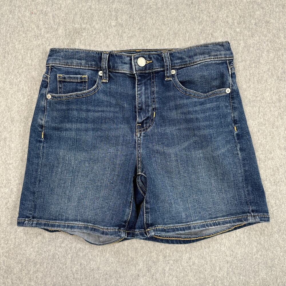 Banana Republic Shorts WMNS 26 Blue Denim Stretch Mid Rise Straight Y2K Casual